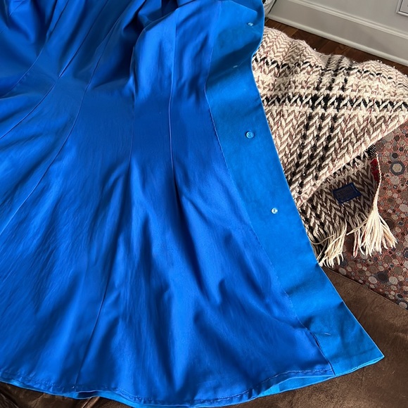 Vintage 50’s Coat in Royal Blue Single breasted Pin up style Size L Classy - Picture 12 of 13